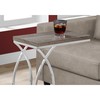 Monarch Specialties Accent Table - Dark Taupe With Chrome Metal I 3186